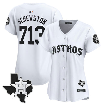 Camisa MLB Women’s Houston ‘Old English Edition’ Vapor Premier Limited Jersey
