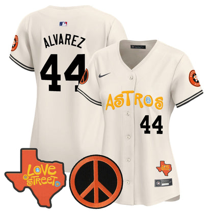 Camisa MLB Women’s Love Street & Peace Sign Patch Vapor Premier Limited Jersey