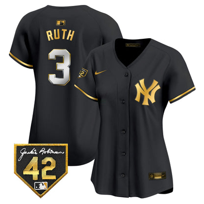Camisa MLB New York Yankees Women’s New York 2024 Jackie Robinson Patch Vapor Premier Limited Jersey
