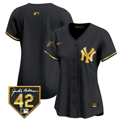 Camisa MLB New York Yankees Women’s New York 2024 Jackie Robinson Patch Vapor Premier Limited Jersey