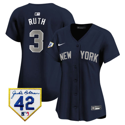 Camisa MLB New York Yankees Women’s New York 2024 Jackie Robinson Patch Vapor Premier Limited Jersey