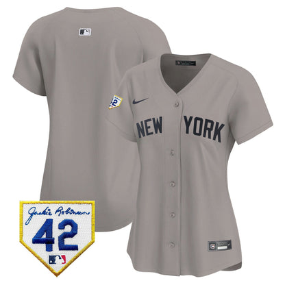 Camisa MLB New York Yankees Women’s New York 2024 Jackie Robinson Patch Vapor Premier Limited Jersey