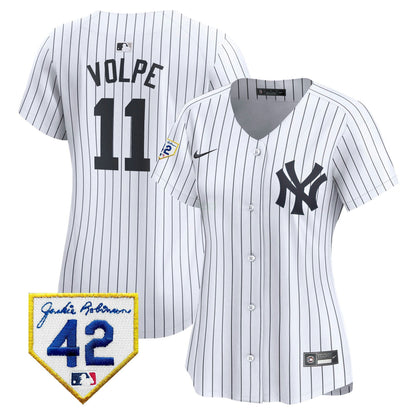Camisa MLB New York Yankees Women’s New York 2024 Jackie Robinson Patch Vapor Premier Limited Jersey