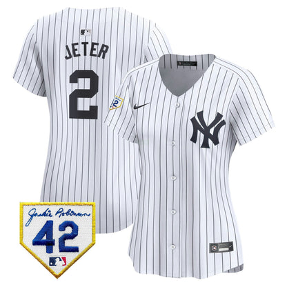 Camisa MLB New York Yankees Women’s New York 2024 Jackie Robinson Patch Vapor Premier Limited Jersey