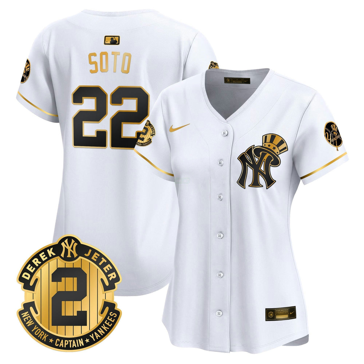 Camisa MLB Women’s New York Derek Jeter Patch Vapor Premier Limited Jersey V2