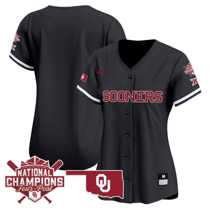 Camisa MLB Oklahoma Sooners Women’s size – Oklahoma Women’s Champions Patch Vapor Premier Limited Jersey V2
