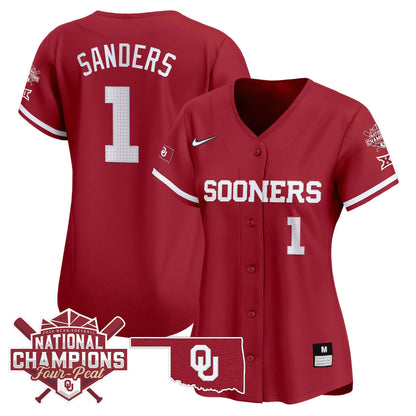 Camisa MLB Oklahoma Sooners Women’s size – Oklahoma Women’s Champions Patch Vapor Premier Limited Jersey V2