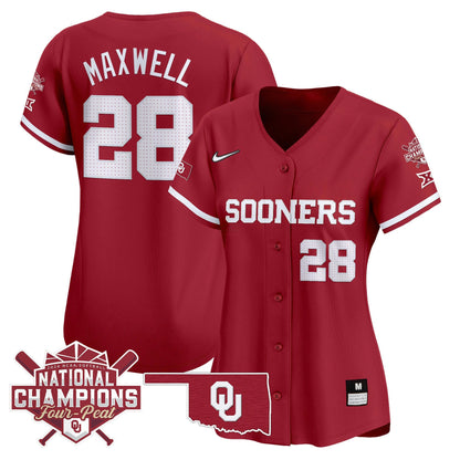Camisa MLB Oklahoma Sooners Women’s size – Oklahoma Women’s Champions Patch Vapor Premier Limited Jersey V2