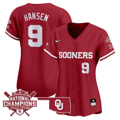 Camisa MLB Oklahoma Sooners Women’s size – Oklahoma Women’s Champions Patch Vapor Premier Limited Jersey V2