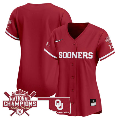 Camisa MLB Oklahoma Sooners Women’s size – Oklahoma Women’s Champions Patch Vapor Premier Limited Jersey V2