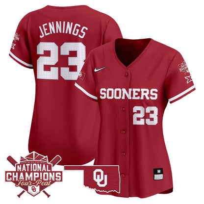 Camisa MLB Oklahoma Sooners Women’s size – Oklahoma Women’s Champions Patch Vapor Premier Limited Jersey V2