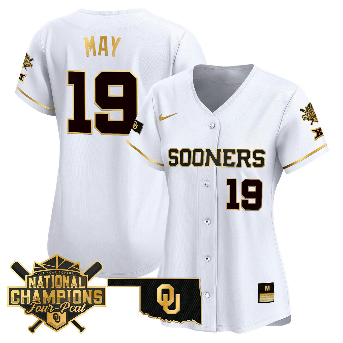 Camisa MLB Oklahoma Sooners Women’s size – Oklahoma Women’s Champions Patch Vapor Premier Limited Jersey V2