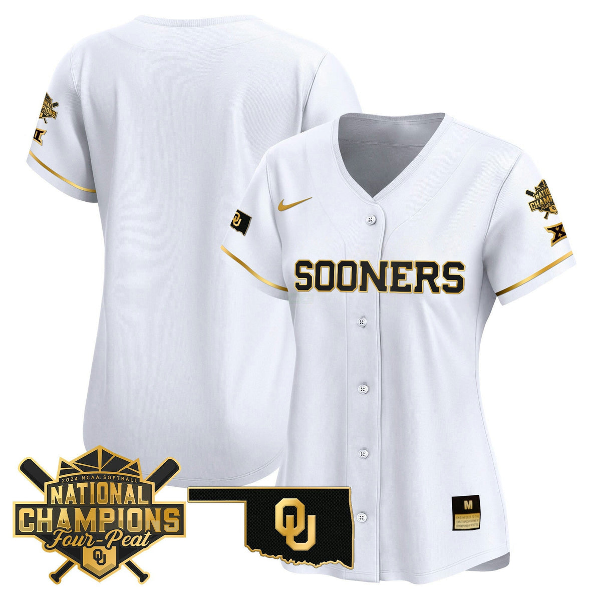 Camisa MLB Oklahoma Sooners Women’s size – Oklahoma Women’s Champions Patch Vapor Premier Limited Jersey V2