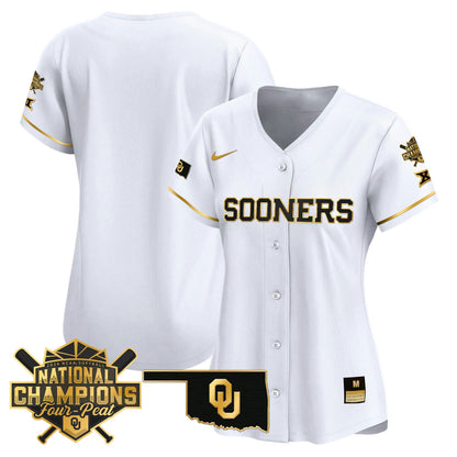 Camisa MLB Oklahoma Sooners Women’s size – Oklahoma Women’s Champions Patch Vapor Premier Limited Jersey V2