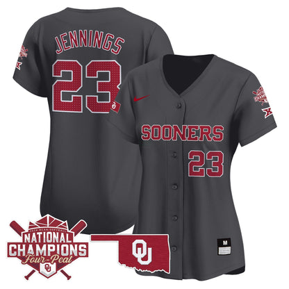 Camisa MLB Oklahoma Sooners Women’s size – Oklahoma Women’s Champions Patch Vapor Premier Limited Jersey V2