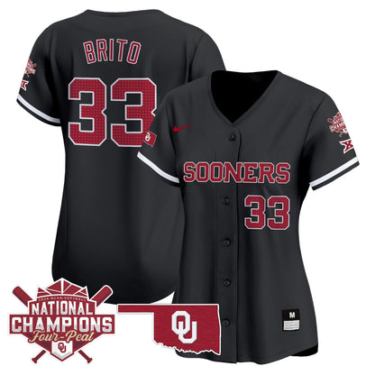 Camisa MLB Oklahoma Sooners Women’s size – Oklahoma Women’s Champions Patch Vapor Premier Limited Jersey V2