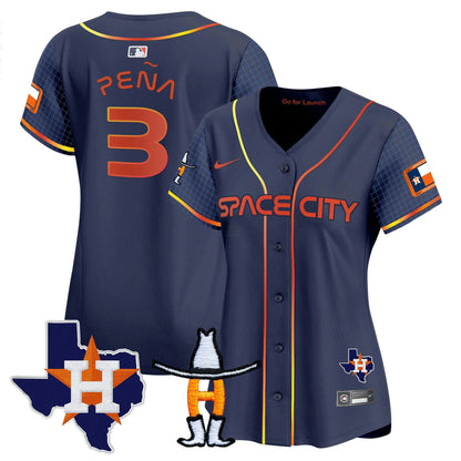 Camisa MLB Women’s Space City Texas Patch Vapor Premier Limited Jersey