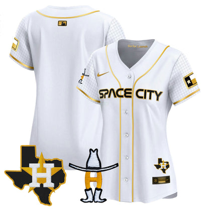 Camisa MLB Women’s Space City Texas Patch Vapor Premier Limited Jersey