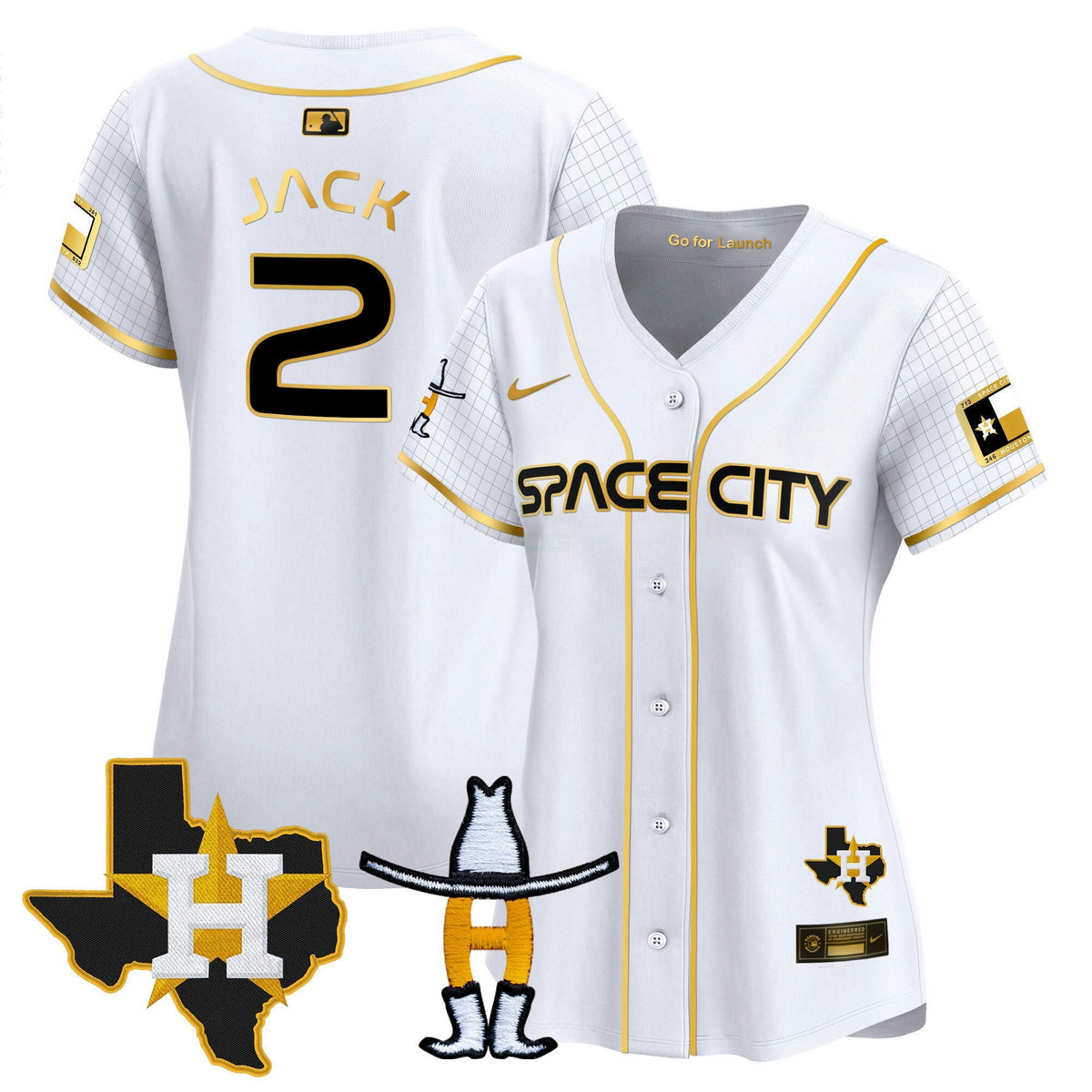 Camisa MLB Women’s Space City Texas Patch Vapor Premier Limited Jersey