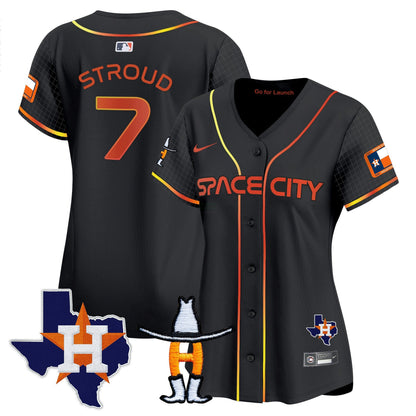 Camisa MLB Women’s Space City Texas Patch Vapor Premier Limited Jersey