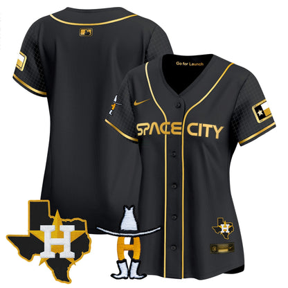Camisa MLB Women’s Space City Texas Patch Vapor Premier Limited Jersey