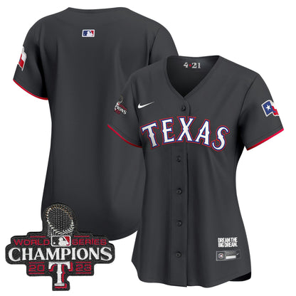 Camisa MLB Women’s Texas 2023 World Series Champions City Connect Vapor Premier Limited Jersey