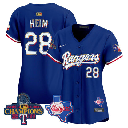 Camisa MLB Women’s Texas 2023 World Series Champions Dourada Trim Vapor Premier Limited Jersey V2