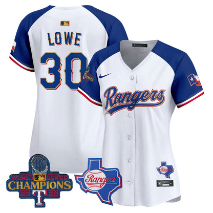 Camisa MLB Women’s Texas 2023 World Series Champions Dourada Trim Vapor Premier Limited Jersey V2