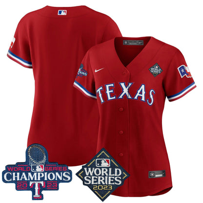 Camisa MLB Women’s Texas 2023 World Series Champions Jersey V4