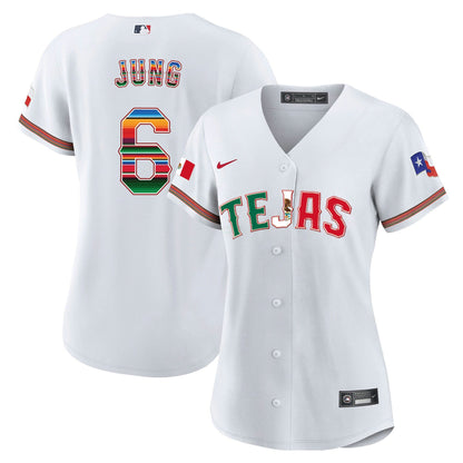 Camisa MLB Women’s Texas Mexico Flag Jersey