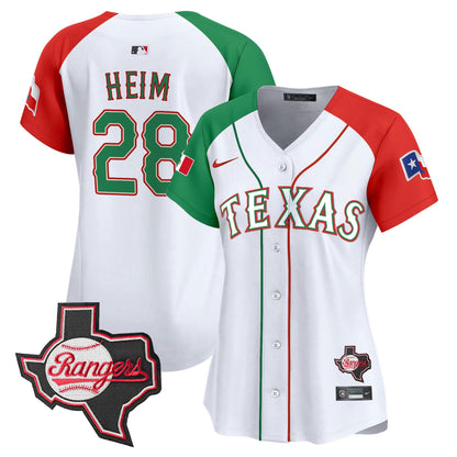 Camisa MLB Women’s Texas Mexico Texas Patch Vapor Premier Limited Jersey