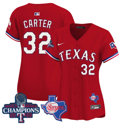 Camisa MLB Women’s Texas World Series Champions Vapor Premier Limited Jersey V2