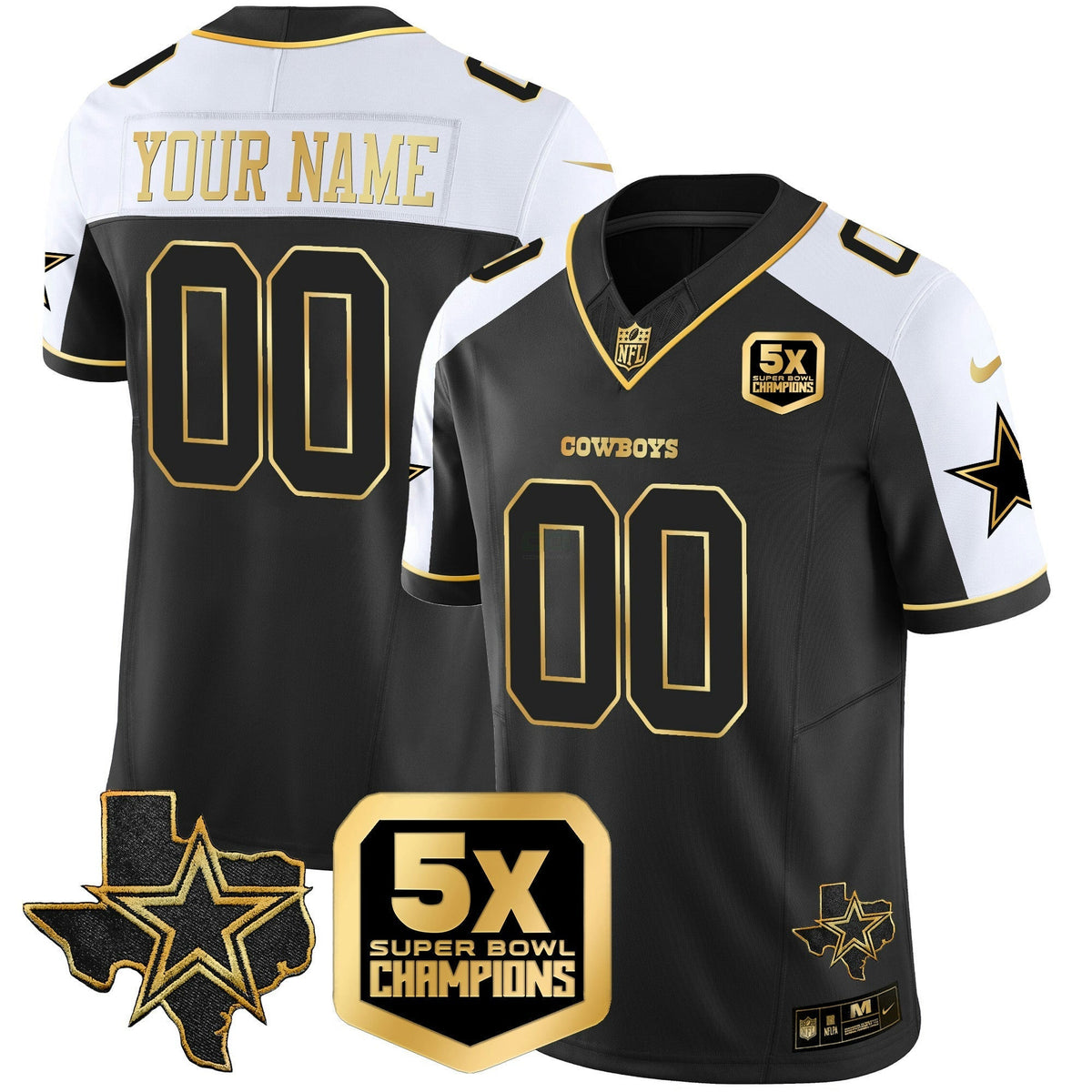 Camisa NFL Dallas Cowboys 5x Super Bowl Champions Vapor Limited Jersey