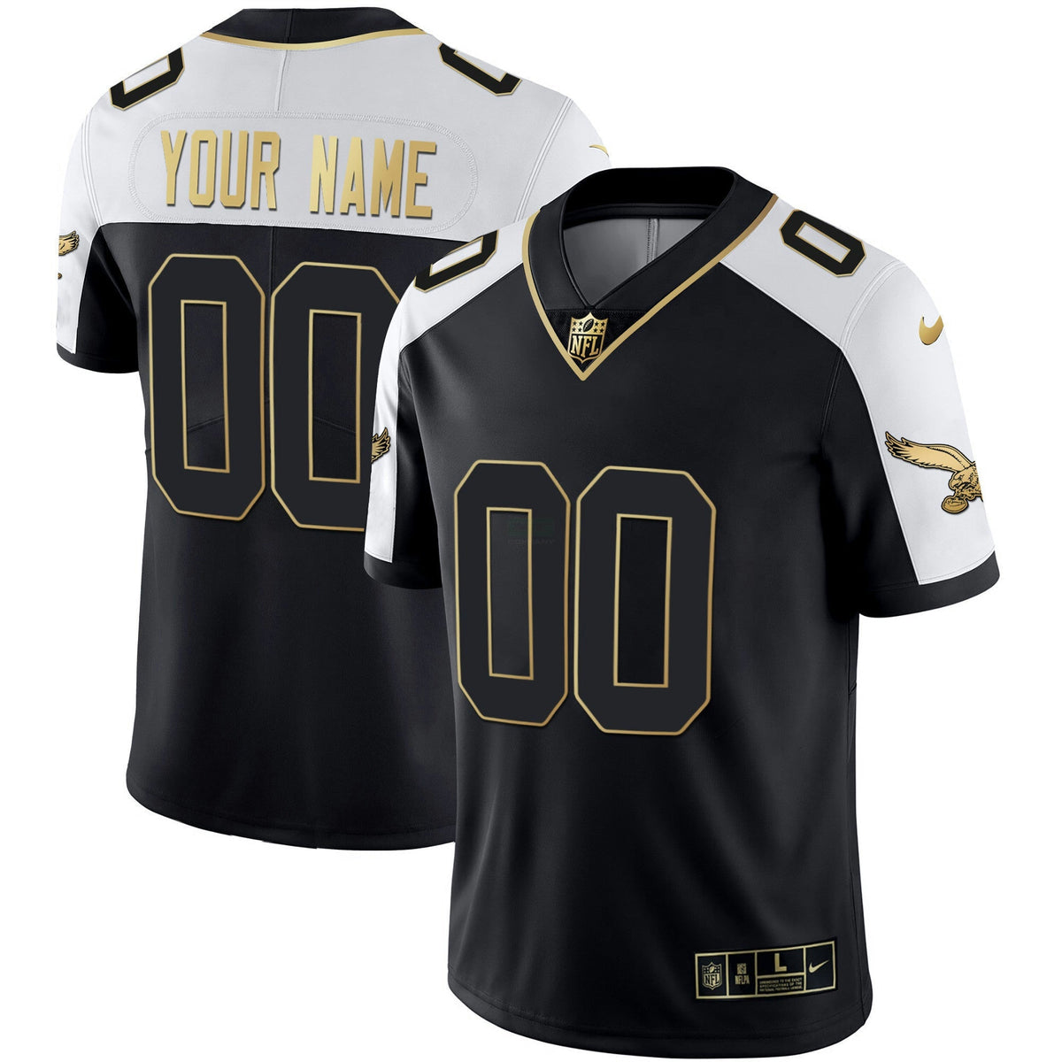 Camisa NFL Alternativa Kelly Green & Dourada Jersey