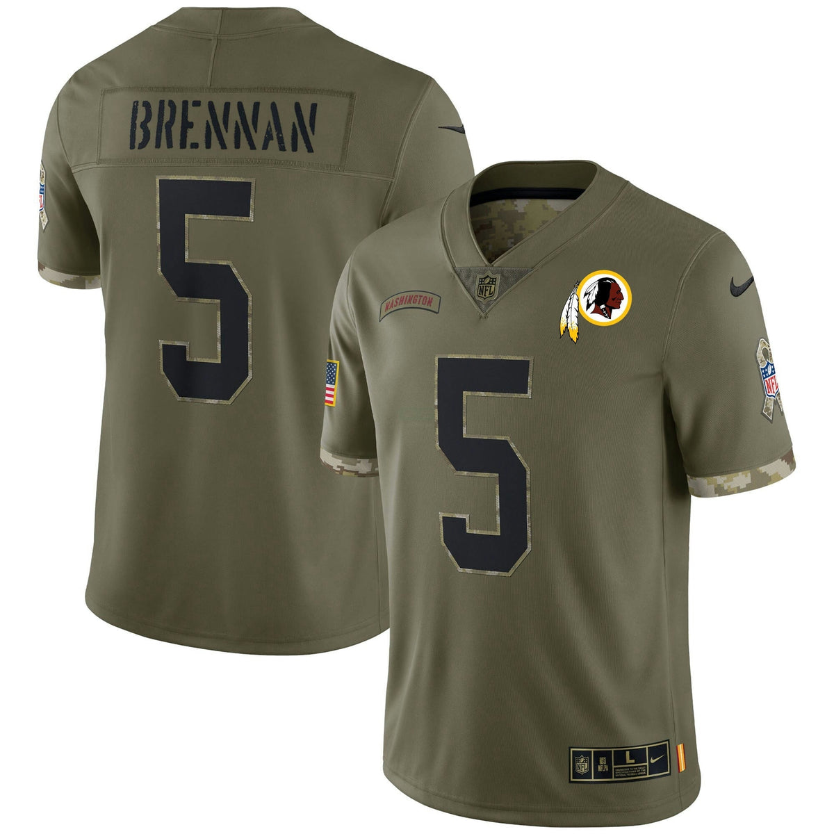 Camisa NFL Washington Commanders Colt Brennan Washington Redskins Salute To Service Jersey