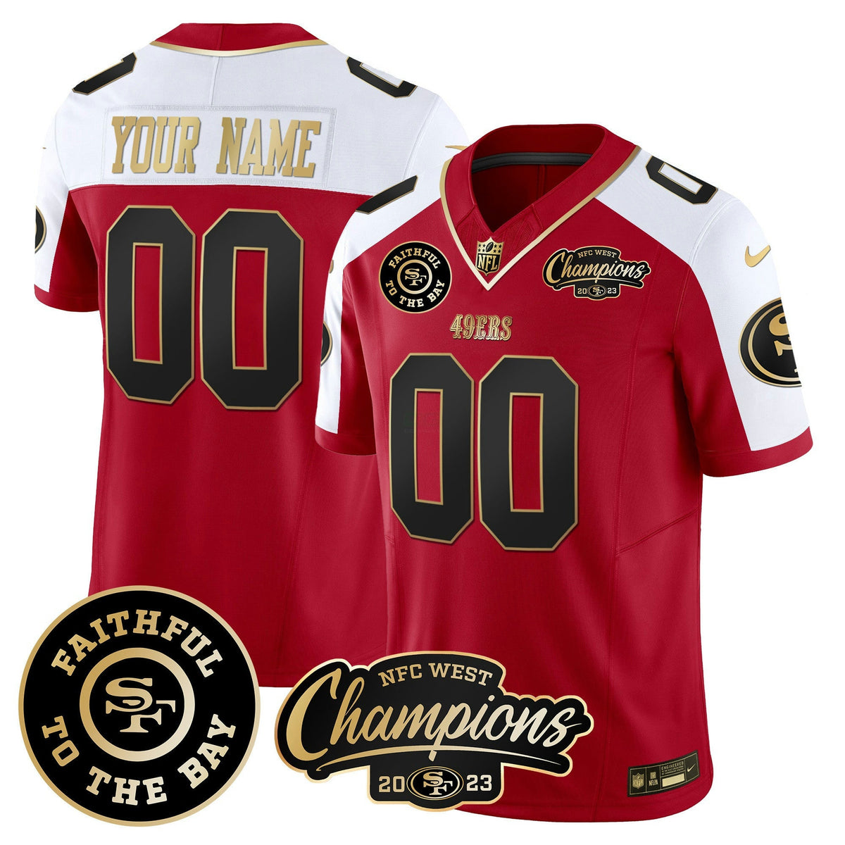 Camisa NFL Faithful & 2023 NFC West Champions Patch Vapor Jersey