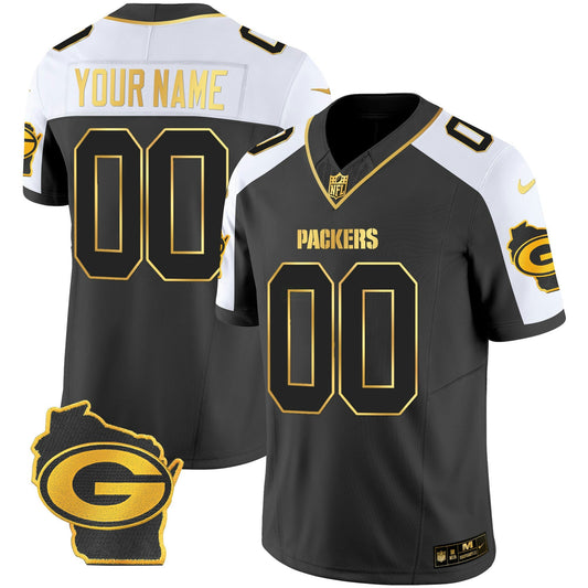 Camisa NFL Green Bay Packers Home Patch Dourada Vapor Jersey