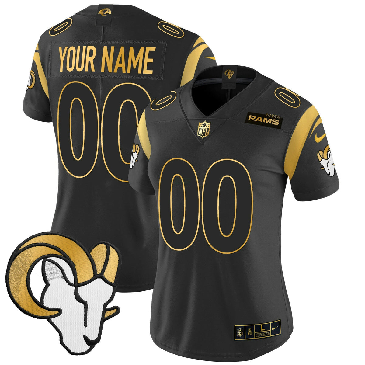 Camisa NFL Los Angeles 2024 Dourada Vapor Limited Jersey