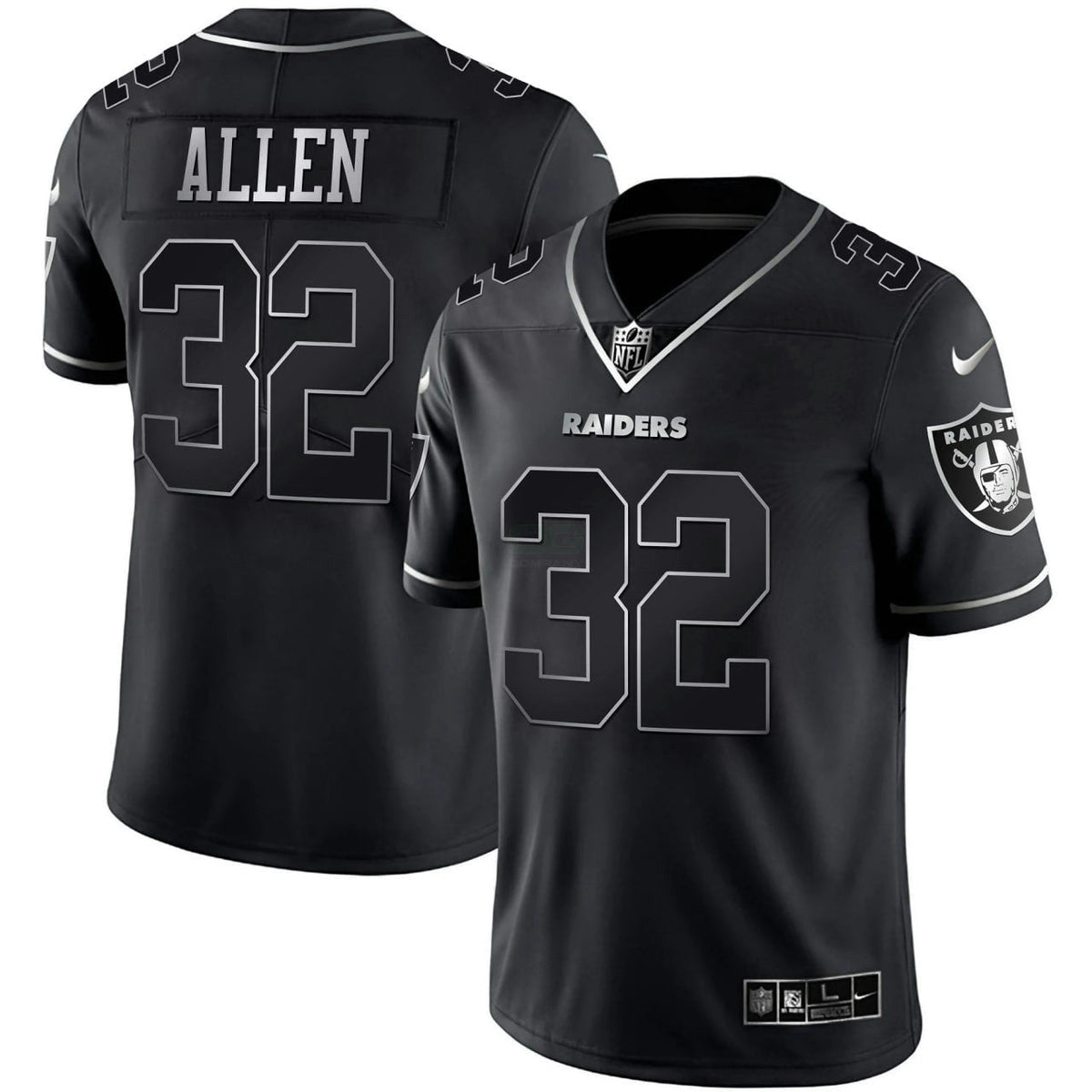 Camisa NFL Marcus Allen Branca Dourada & Preta Dourada Jersey