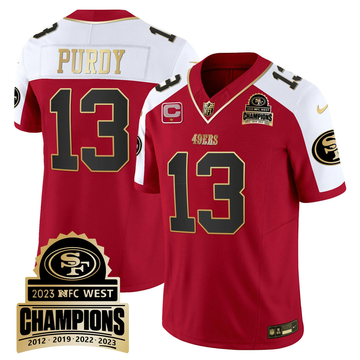 Camisa NFL Men’s 2023 NFC West Champions Patch Vapor Jersey V4