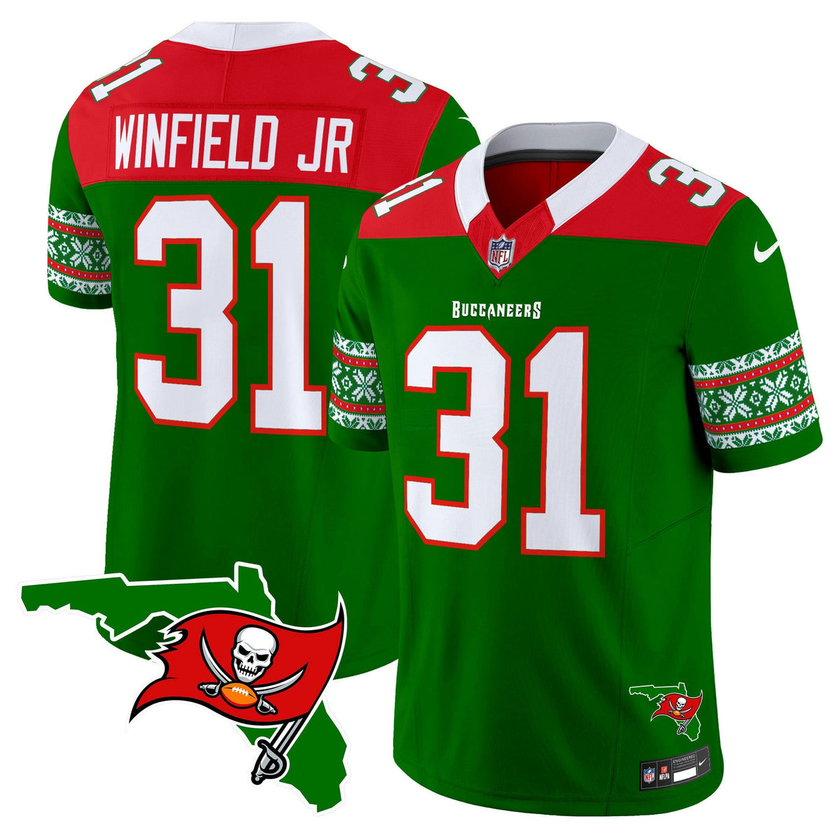 Camisa NFL Tampa Bay Buccaneers Men’s 2024 Christmas Vapor Limited Jersey
