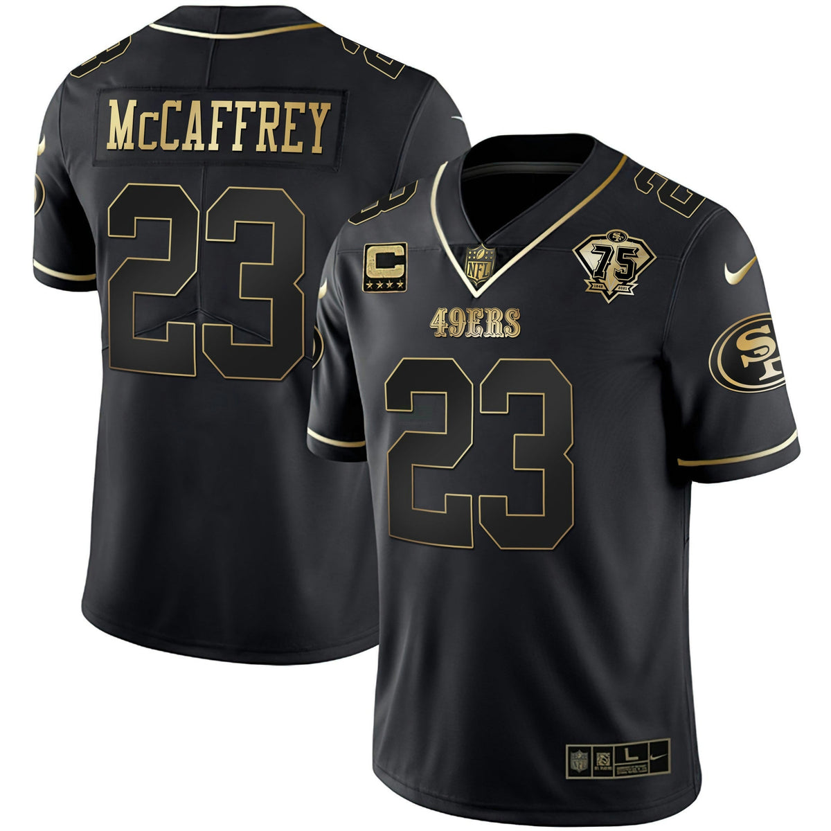 Camisa NFL Men’s Branca Dourada & Preta Dourada