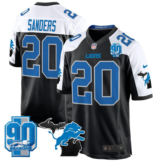 Camisa NFL Men’s Detroit 2024 Michigan & 90th Year Patch Game Jersey