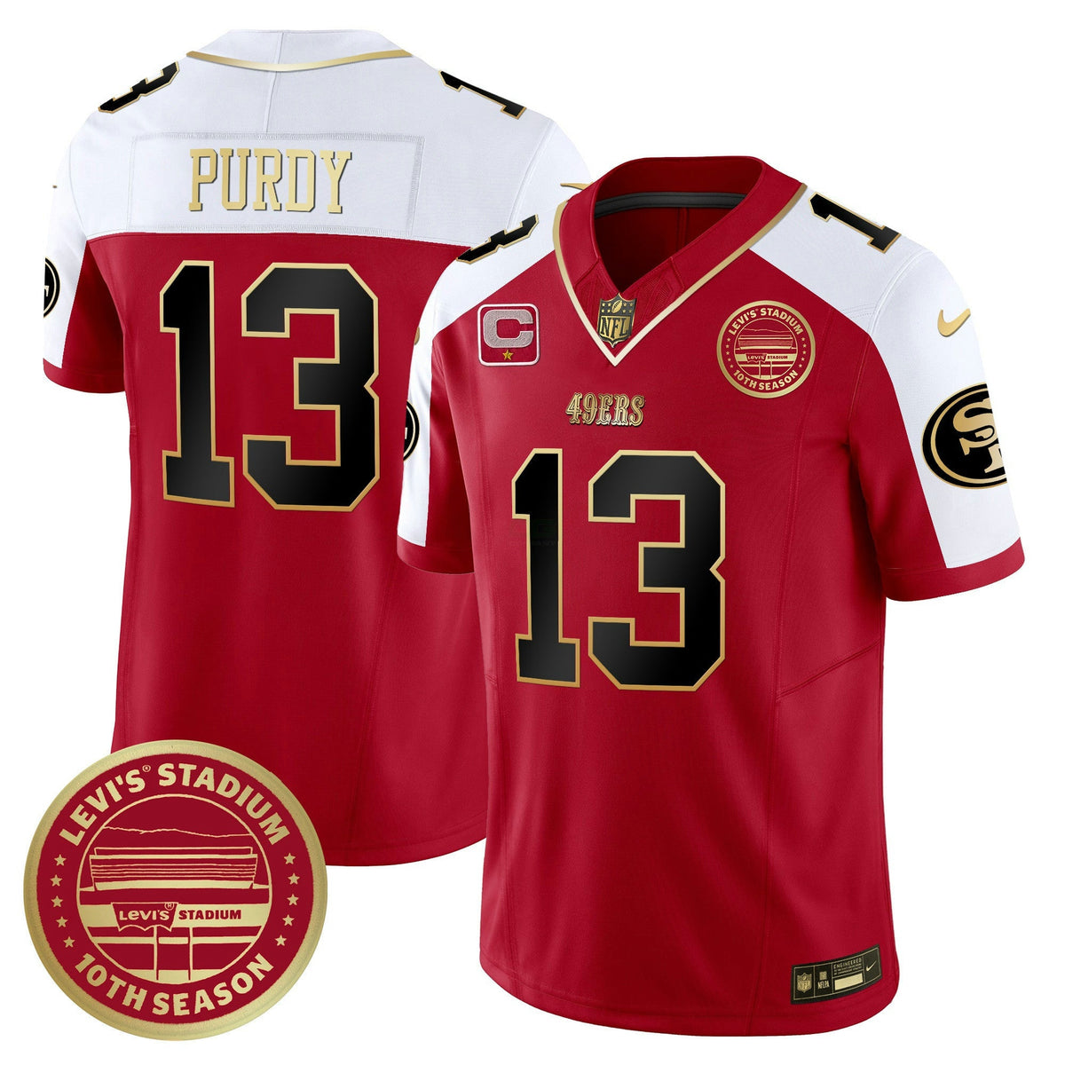 Camisa NFL Men’s Levi’s Stadium 10th Season Patch Vapor Limited Jersey