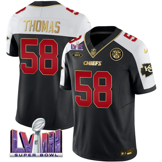 Camisa NFL Kansas City Chiefs Men’s Super Bowl LVIII Patch Vapor Jersey V2