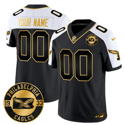 Camisa NFL Philadelphia 2024 Throwback Dourada Vapor Limited Jersey – Est. 1933 Patch