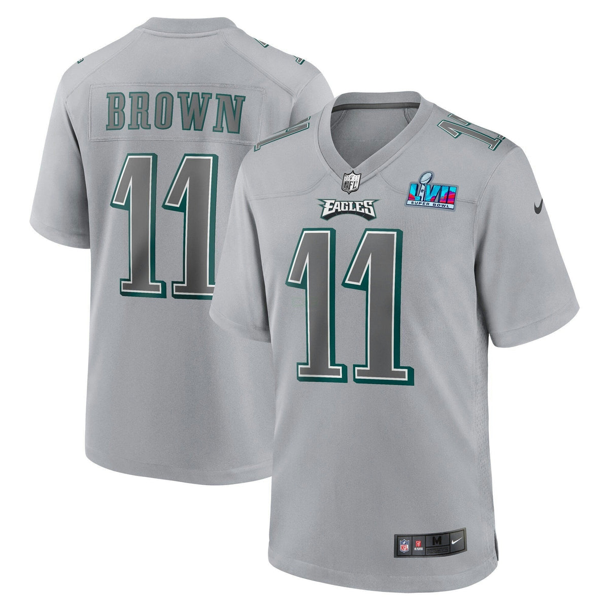 Camisa NFL Super Bowl LVII Patch Atmosphere Game Jersey – Cinza