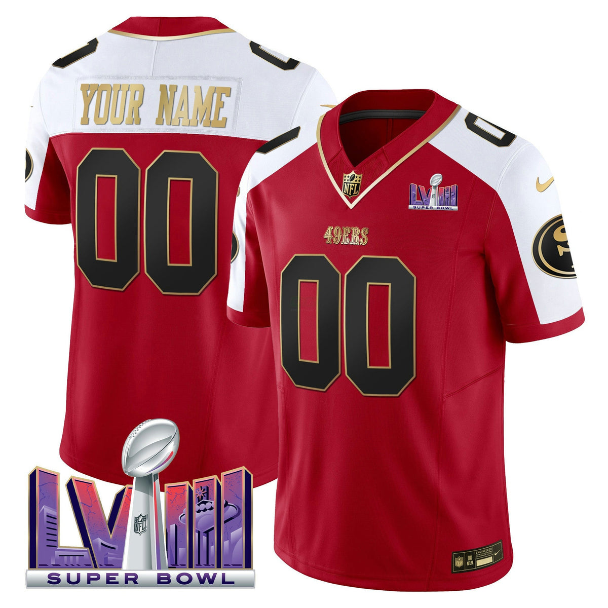 Camisa NFL Super Bowl LVIII Patch Vapor Jersey