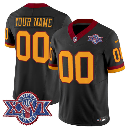 Camisa NFL Washington Commanders Washington Redskins Throwback 1992 Super Bowl XXVI Patch Vapor Limited Jersey