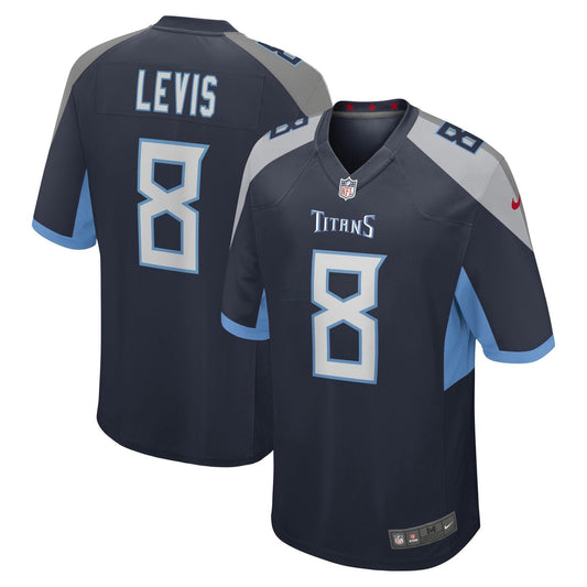 Camisa NFL Will Levis Tennessee 2023 Draft Navy Jersey - Game